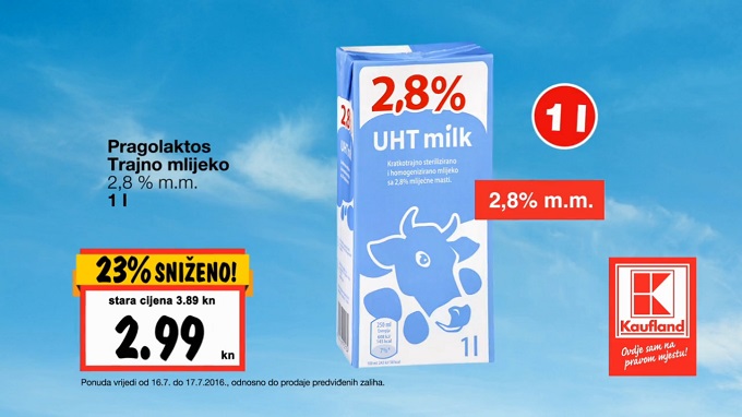 Kaufland vikend akcija mlijeko