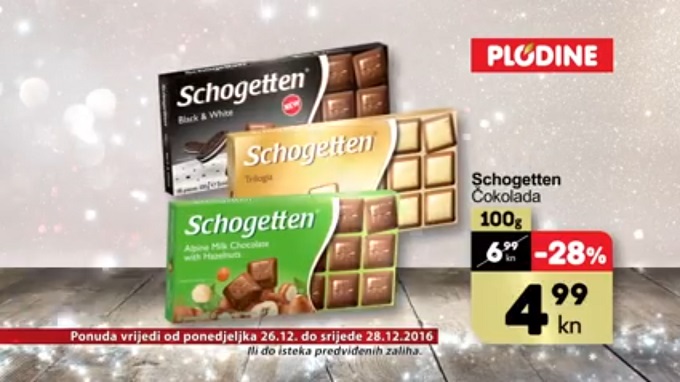 Plodine akcija čokolada Schogetten