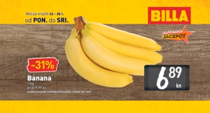 Billa akcija banane