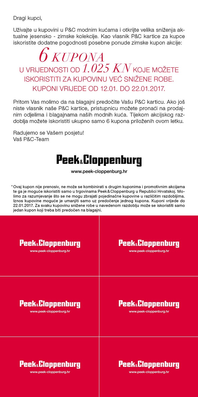 Peek & Cloppenburg kuponi sniženje