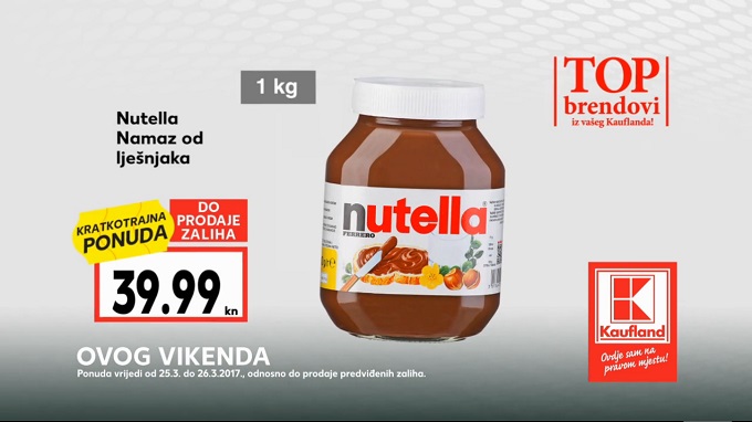 Kaufland akcija Nutella