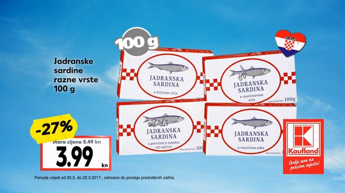 Kaufland akcija sardine konzerva