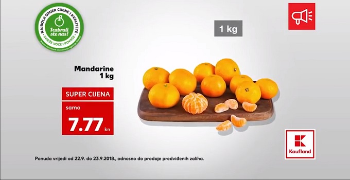 Kaufland vikend akcija mandarine