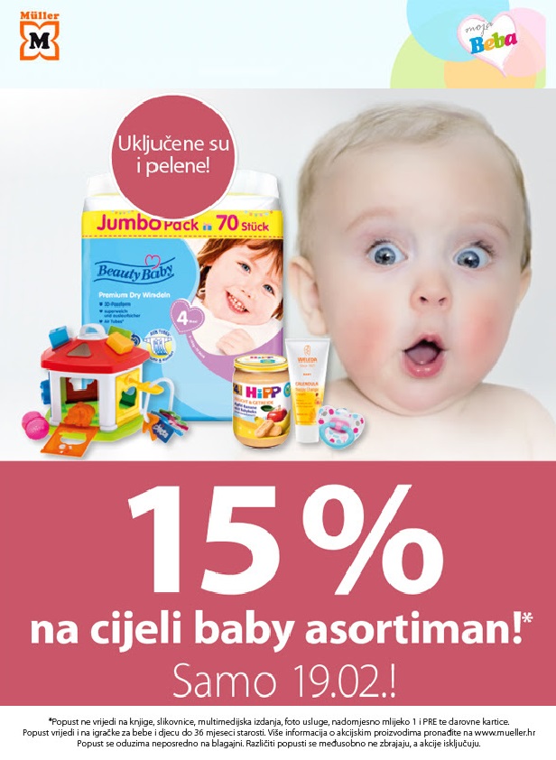 Muller akcija -15% na baby asortiman