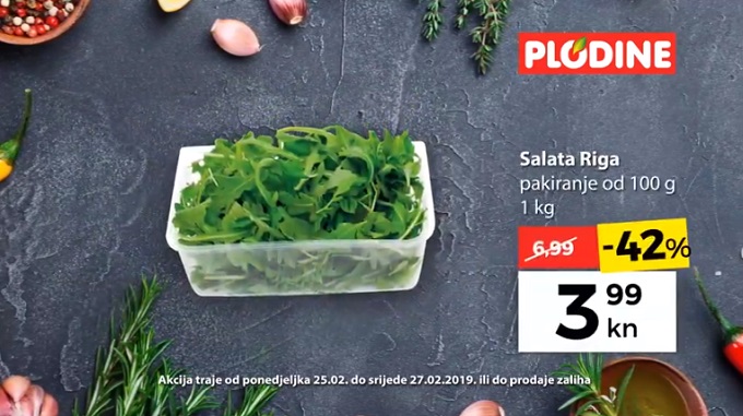 Plodine akcija salata riga