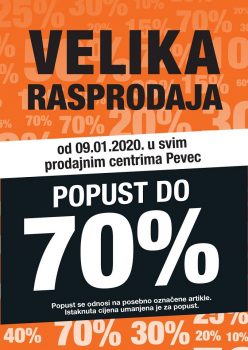 Pevec velika rasprodaja