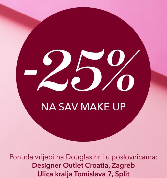 Douglas webshop akcija 25% na sav make up