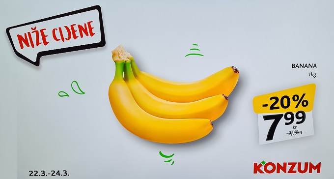 Konzum akcija banane