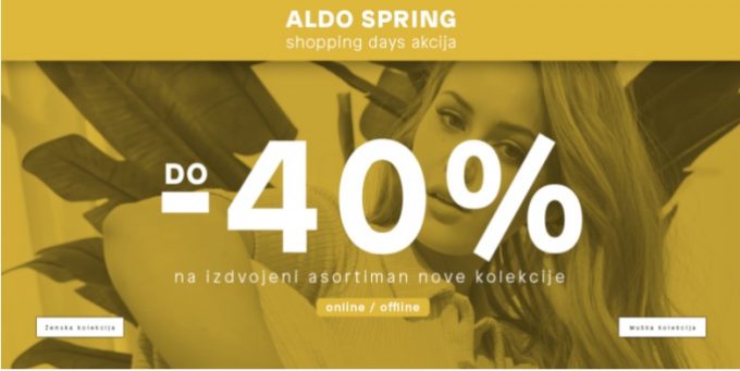 Aldo webshop akcija 40% na dio nove kolekcije