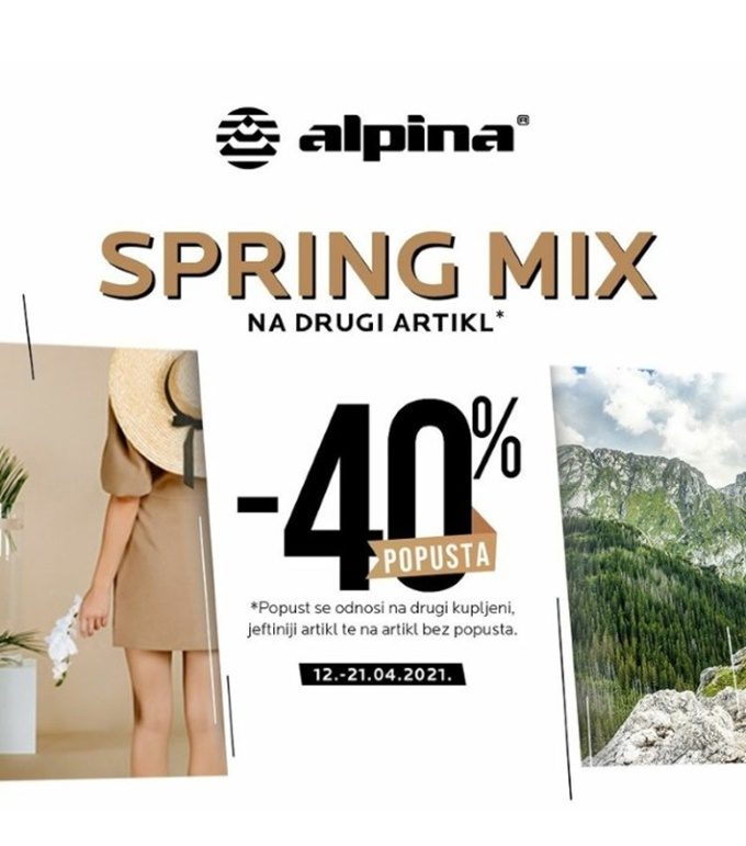 Alpina webshop akcija 40% na drugi artikl
