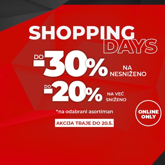 Sport Vision webshop akcija Shopping days do 20.05.