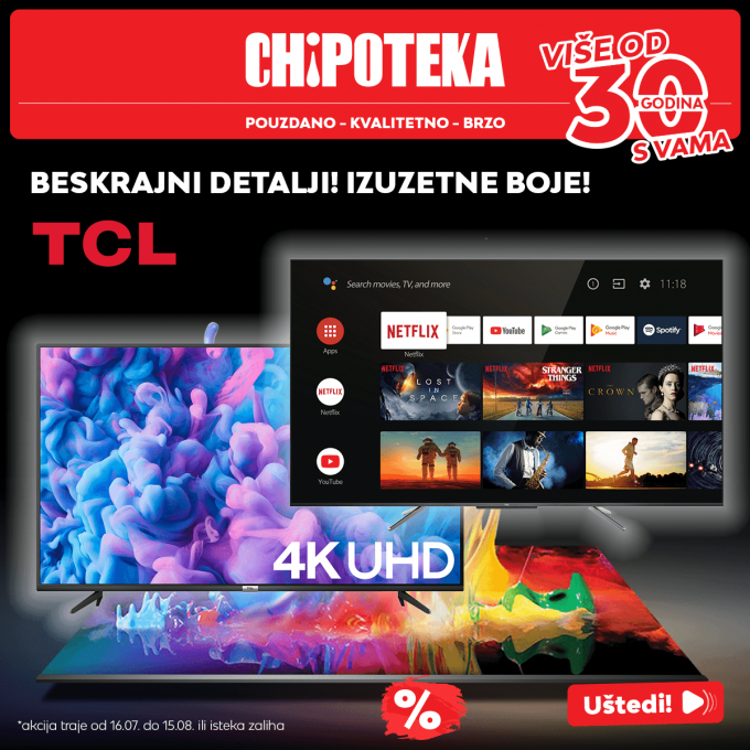 Chipoteka webshop akcija Android TCL televizori