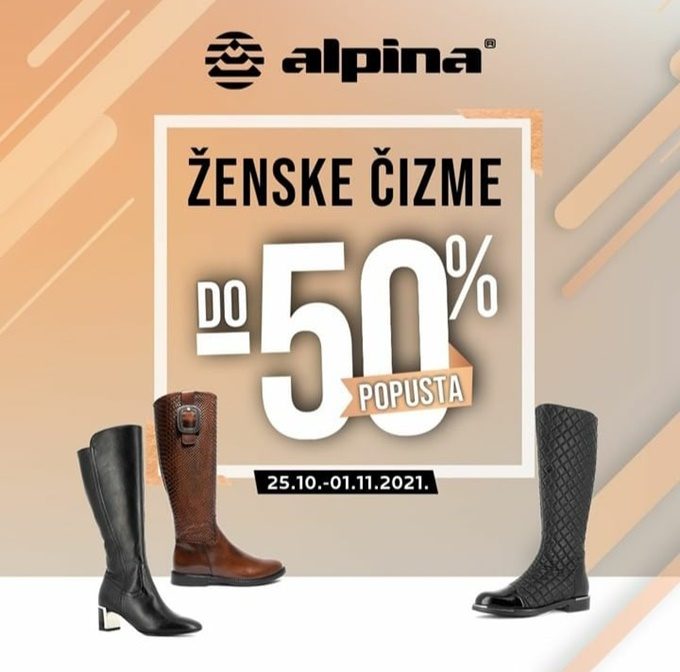 Alpina webshop akcija do 50% na ženske čizme