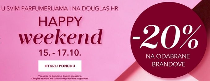 Douglas webshop akcija Happy vikend do 17.10.
