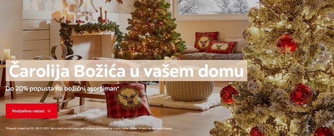 Lesnina webshop akcija Božićni asortiman