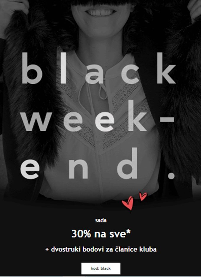 Orsay webshop akcija Black weekend do 29.11.