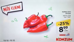 Konzum akcija paprika roga