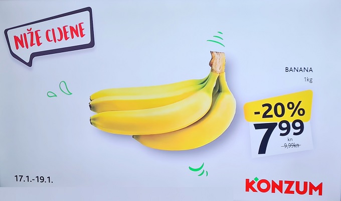Konzum akcija banane