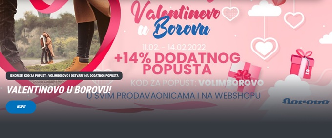 Borovo webshop akcija Valentinovo