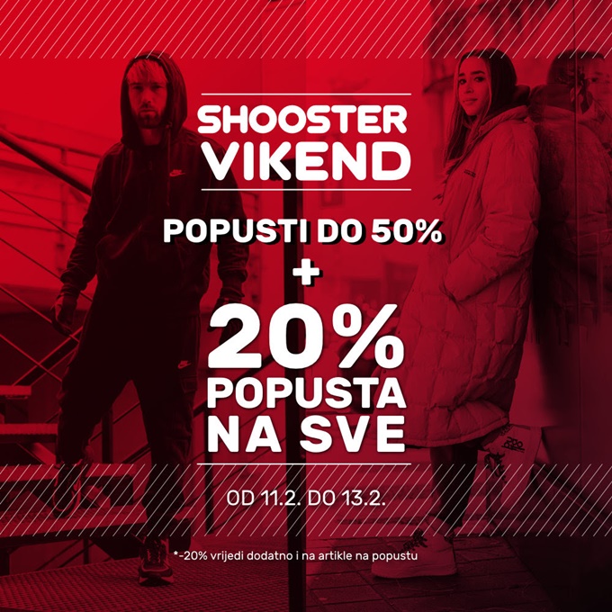 Shooster webshop akcija Do 20% + 50% popusta na sve