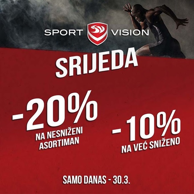 Sport Vision webshop akcija Sport Vision srijeda 30.03.