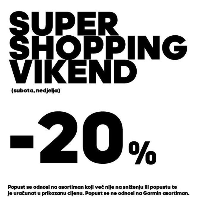 Ferivi Sport webshop akcija Super shopping vikend do 03.04.