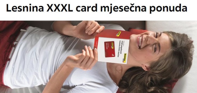 Lesnina webshop akcija uz XXXL card travanj