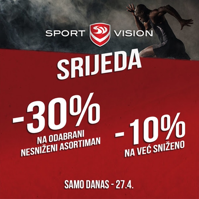 Sport Vision webshop akcija Sport Vision srijeda 27.04.