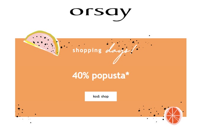 orsay webshop akcija shopping days do 06.06.