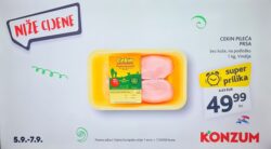 Konzum akcija pileća prsa