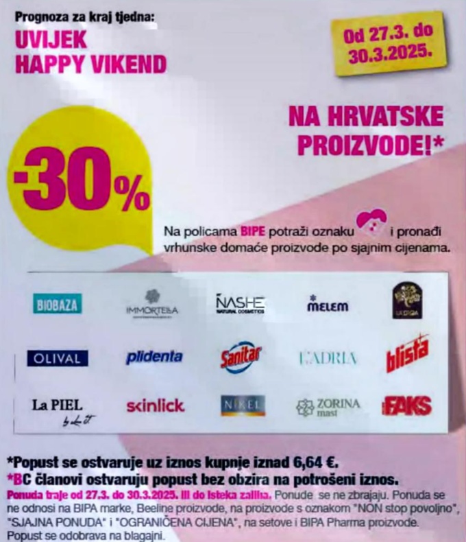 Bipa vikend akcija