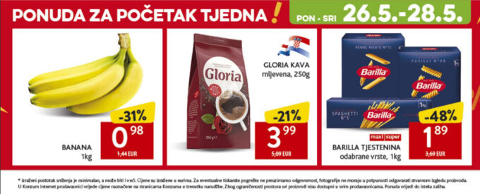 Konzum akcija za početak tjedna