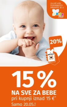 Muller akcija -15% za bebe svibanj