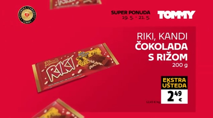 Tommy akcija Riki čokolada
