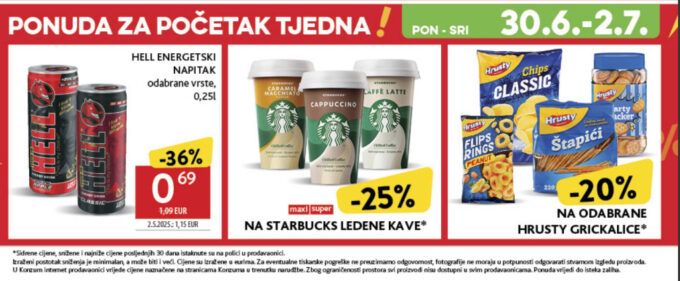 Konzum akcija za početak tjedna