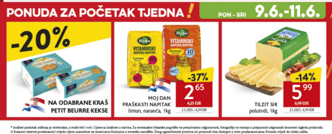 Konzum akcija za početak tjedna