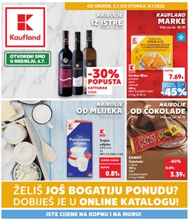 Kaufland katalog Najbolje iz Istre, od mlijeka i od čokolade