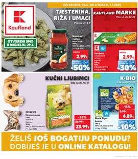 Kaufland katalog Tjestenina, riža i umaci, kućni ljubimci