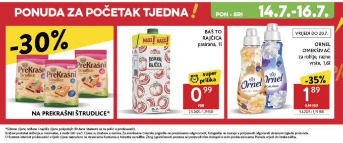 Konzum akcija za početak tjedna