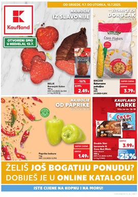 Kaufland katalog Najbolje iz Slavaonije, paprike, žitarice za doručak