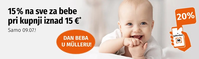 Muller akcija -15% za bebe srpanj