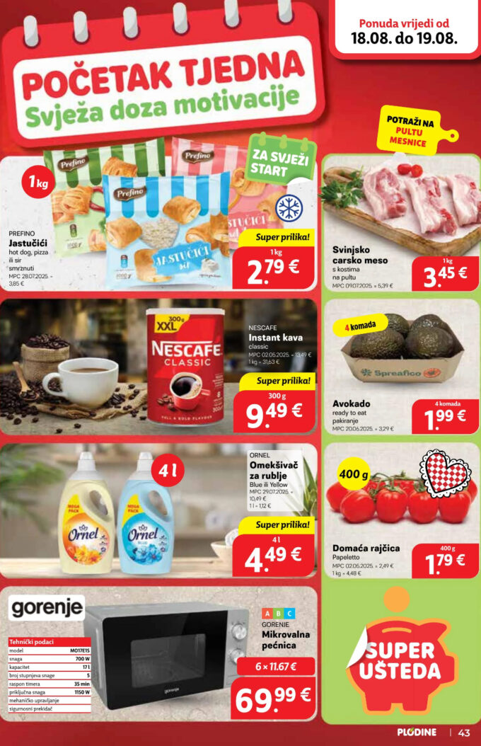Plodine akcija za početak tjedna