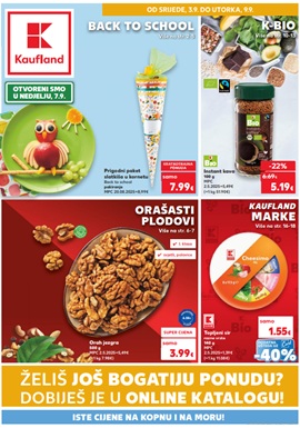 Kaufland katalog Back to school, K Bio, orašasti plodovi