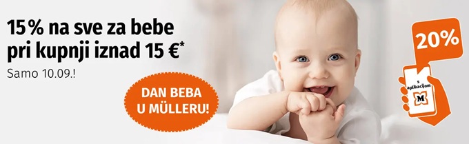 Muller akcija -15% za bebe rujan