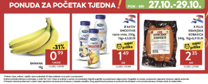 Konzum akcija za početak tjedna