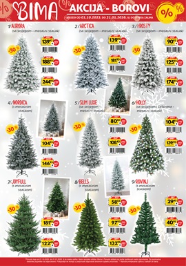 Bima katalog Umjetni borovi