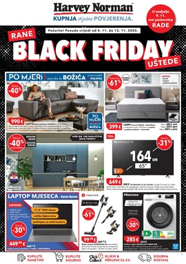 Harvey Norman katalog Rane Black Friday uštede