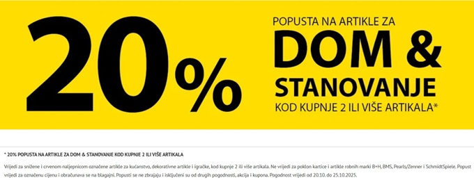 NKD akcija -20% na dom i stanovanje