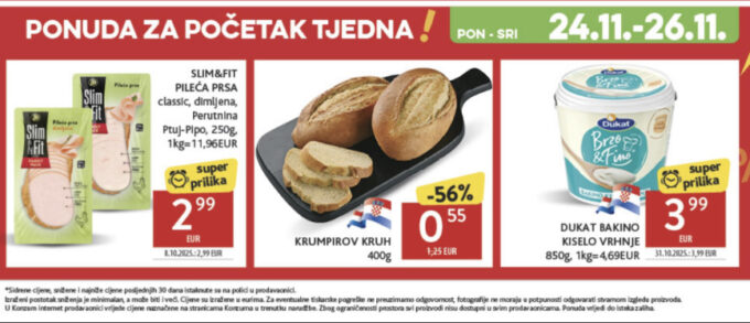 Konzum akcija za početak tjedna
