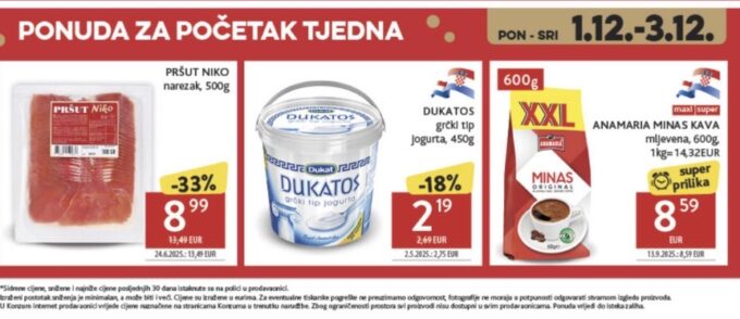 Konzum akcija za početak tjedna